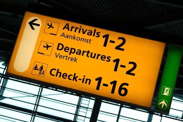 Schiphol sign — Stock Photo, Image