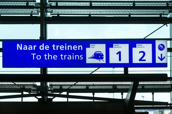 Schiphol sign — Stock Photo, Image