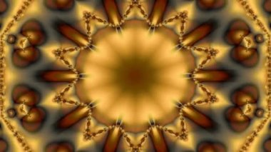 Mandala - soyut desenli arka plan. Üst Manzara. Altın rengi gri ve kahverengi renkler. 4K çözünürlüğü.