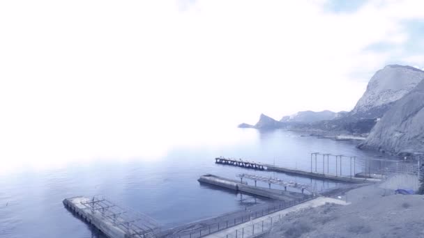 Panorama Port Bay Crimeia Sudak Outubro 2020 — Vídeo de Stock