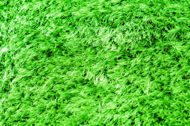 Farklı renklerde yeşil tekstil paspasları. Kapatın. Ön manzara, iç mekan yatay çekim.