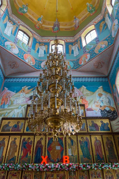 Lustre Dans Église Orthodoxe Sibérie — Photo