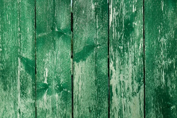 Green Painted Vertical Background Boards Outdoors Day Front View — Stock Photo, Image