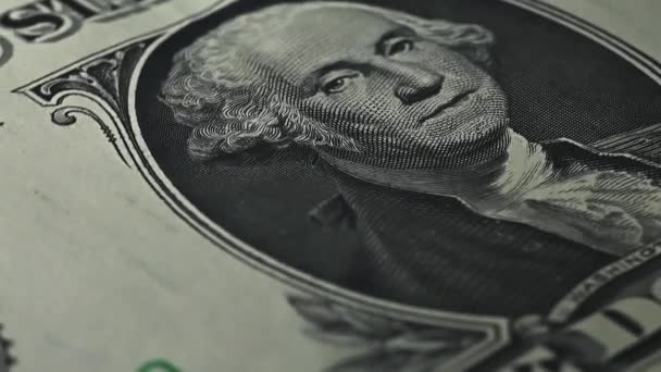 George Washington Bir Amerikan Doları Banknotunda Surgut Rusya Mayıs 2021 — Stok video