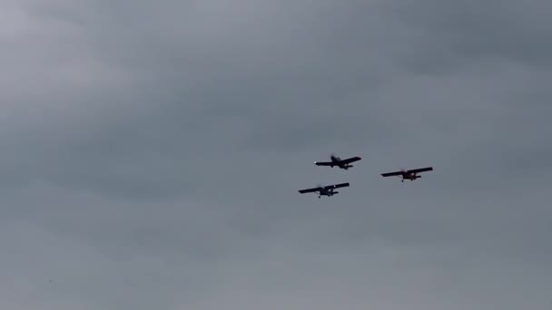 Três Aviões Céu Bashkortostan Rússia Junho 2021 — Vídeo de Stock