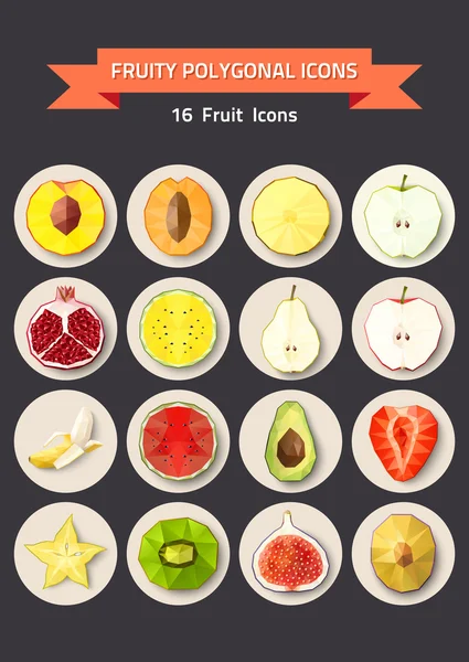 Ikon buah. Ilustrasi vektor Stok Ilustrasi 