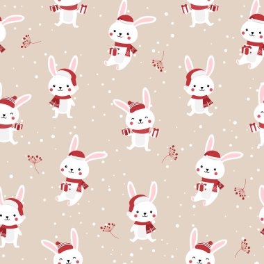 Tavşanlı Noel deseni, tavşanlı kış deseni, ambalaj kağıdı, desen dolguları, kış selamları, web sayfası geçmişi, Noel ve yeni yıl tebrik kartları.