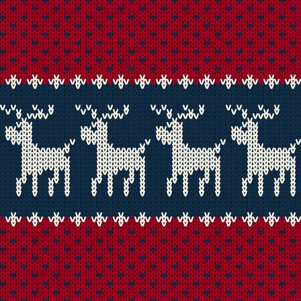 Fond Motif Tricoté Sans Couture Noël Cartes Voeux Noël Nouvel — Image vectorielle