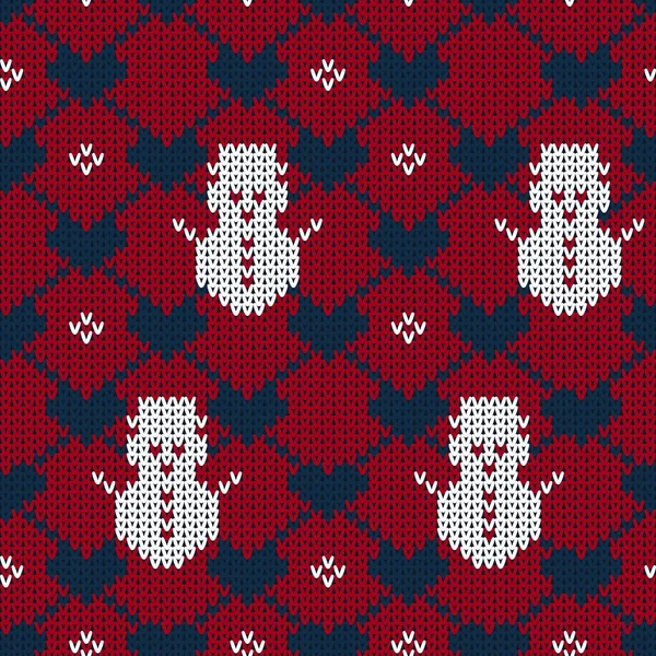 Fond Motif Tricoté Sans Couture Noël Cartes Voeux Noël Nouvel — Image vectorielle