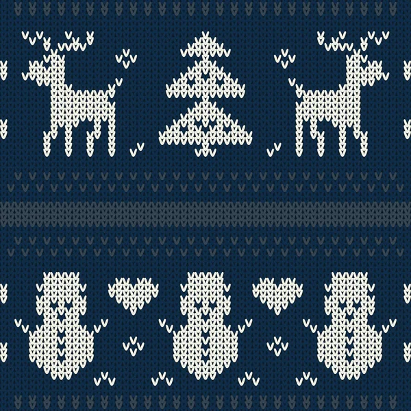 크리스마스 솔기없는 뜨개질 크리스마스와 스톡 일러스트레이션