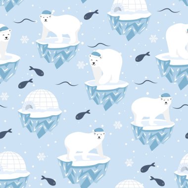 Buzullarda kutup ayıları, kutup ayıları, ambalaj kağıtları, kış kutlamaları, web sayfası geçmişi, Noel ve yeni yıl tebrik kartları.