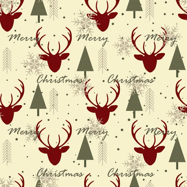 Ren geyiği geçmişi olan kusursuz bir Noel deseni geyik deseni, ambalaj kağıdı, kış selamlaşmaları, web sayfası geçmişi, Noel ve yeni yıl tebrik kartları.