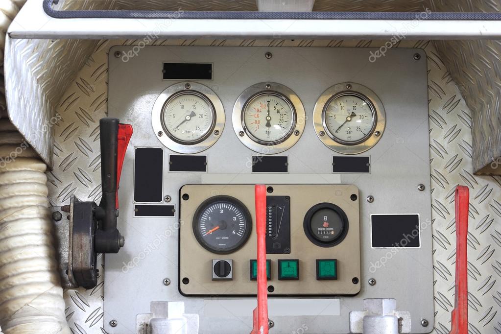 Fire truck gauges — Stock Photo © tatajantra #52803465