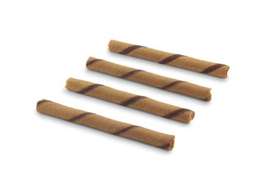 Striped wafer rolls clipart