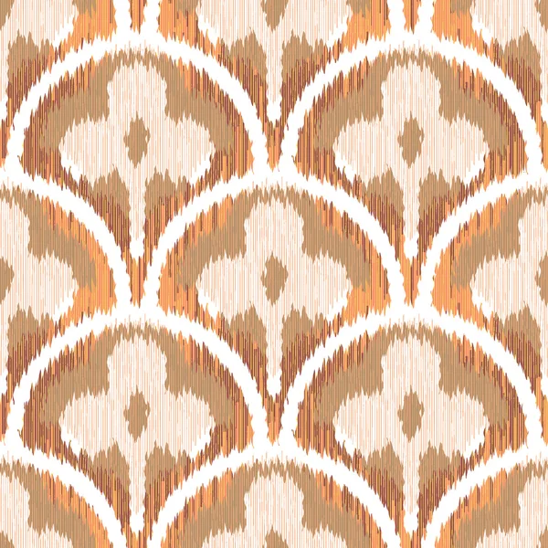 Trois Leaf Clover Scallop Ikat Pattern — Image vectorielle