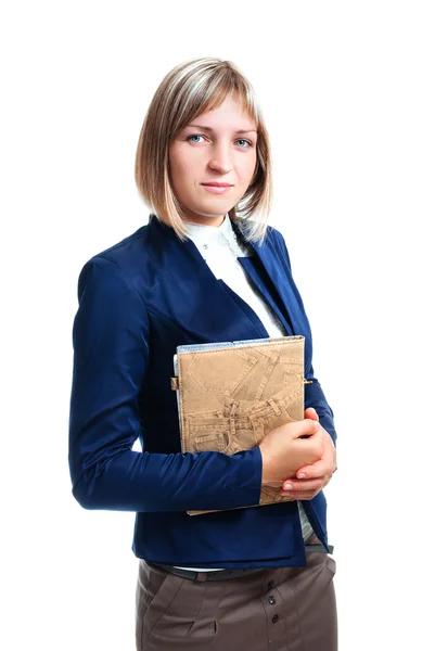 Mujer muestra — Foto de Stock