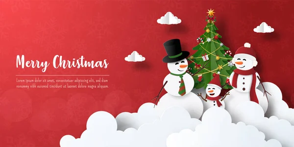 Frohe Weihnachten Und Ein Gutes Neues Jahr Weihnachtsbanner Postkarte Von — Stockvektor