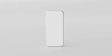 Beyaz arkaplanda en az boş ekran akıllı telefon modeliName