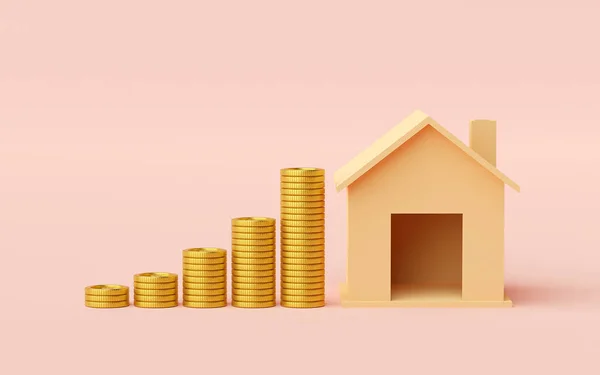Property Investment House Mortgage Financial Concept Illustration — ストック写真