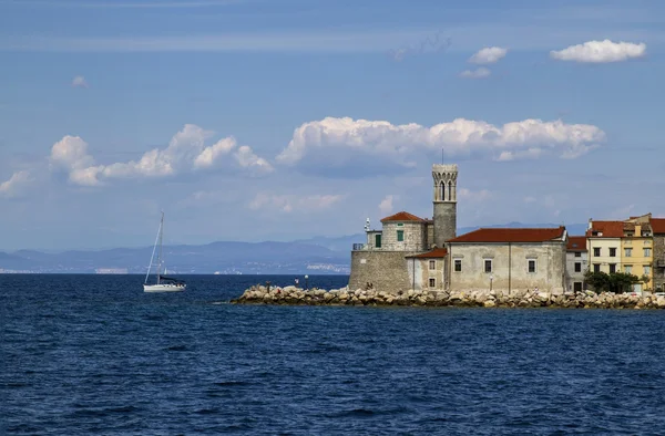 Slovenië Adriatische Zee kust landschap in Portoroz. — Stockfoto