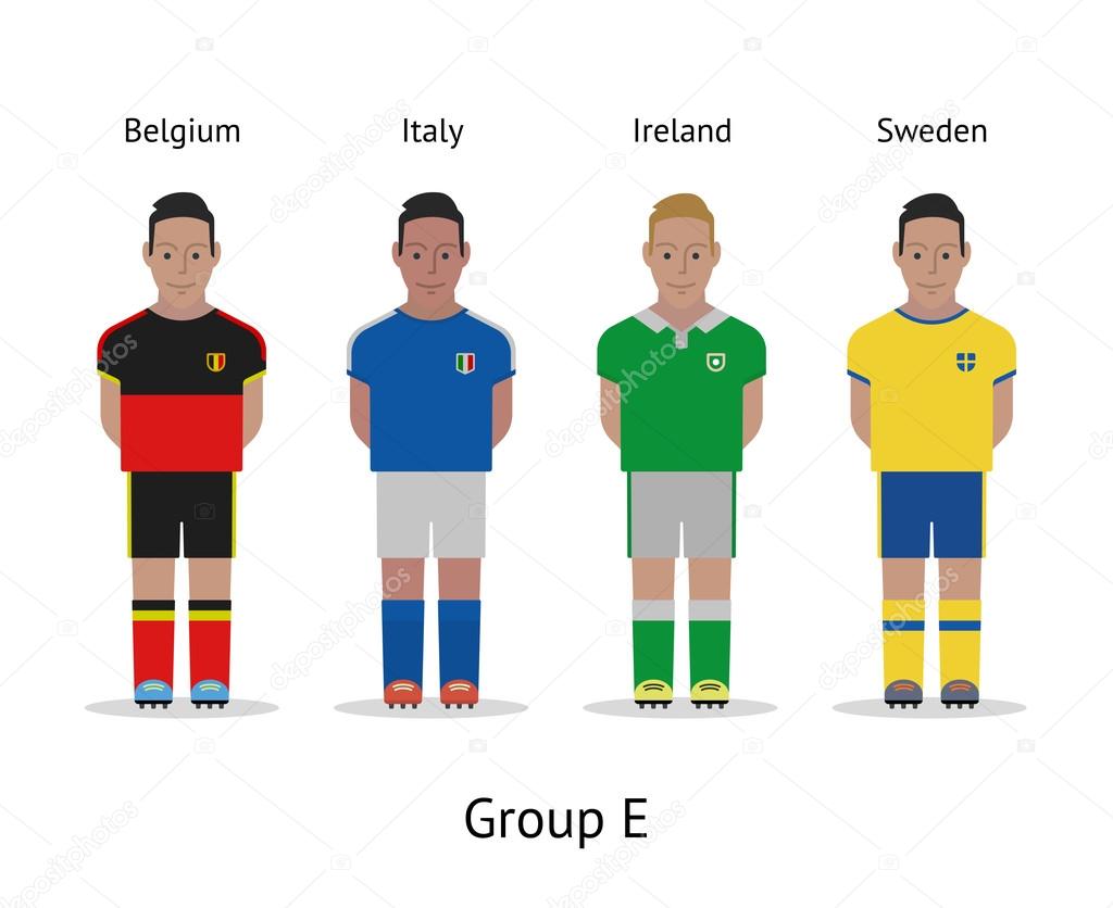 Belgium soccer legends' kits