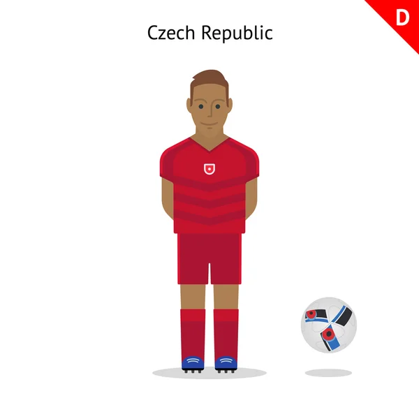 Fußballkoffer. Tschechische Republik — Stockvektor