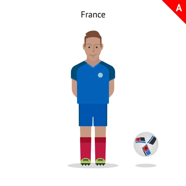 Kit de fútbol. Francia — Vector de stock