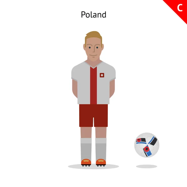 Voetbal kit. Polen — Stockvector