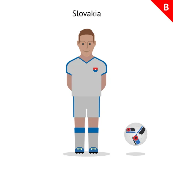 Fußballkoffer. Slowakei — Stockvektor