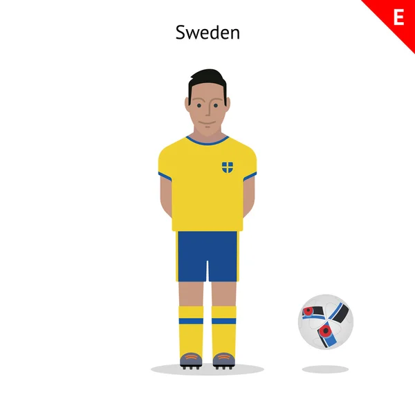 Fußballkoffer. Schweden — Stockvektor