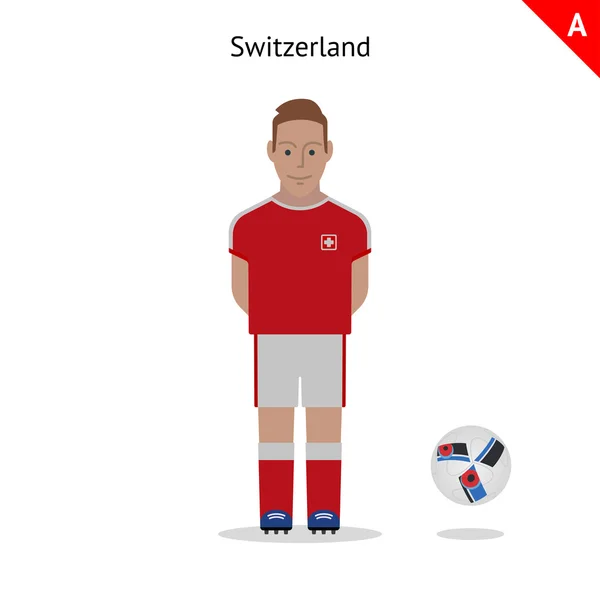 Voetbal kit. Zwitserland — Stockvector