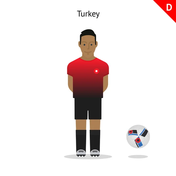 Kit de fútbol. Turquía — Vector de stock