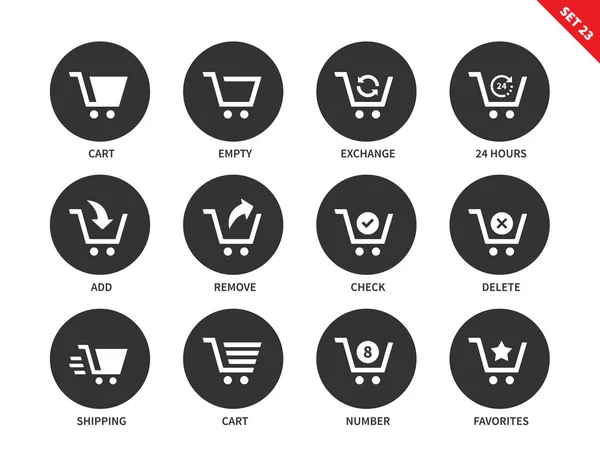 Cart icons on white background — Stock Vector