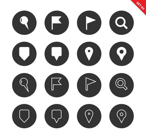 Navigation icons on white background — Stock Vector