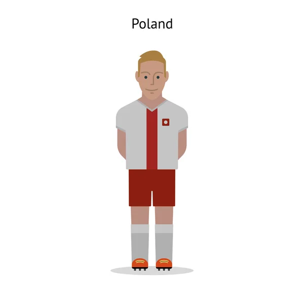 Fotboll kit. Polen — Stock vektor