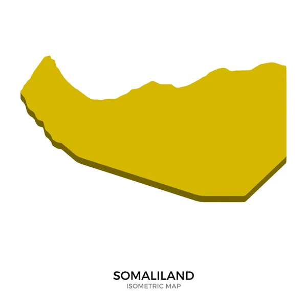 Izometrická mapa detailních vektorových ilustrací Somaliland — Stockový vektor