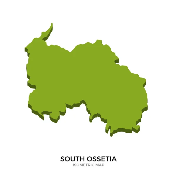 Ізометрична Карта Південної Осетії докладна Векторна ілюстрація — стоковий вектор