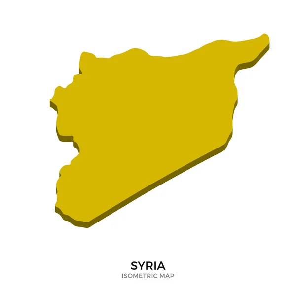 Isometric map of Syria detailed vector illustration — Stock Vector