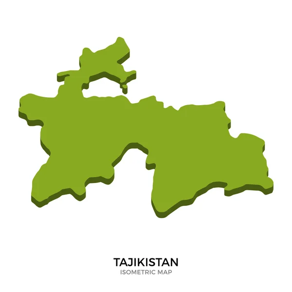 タジキスタン詳細ベクトル図のアイソメマップ — ストックベクタ