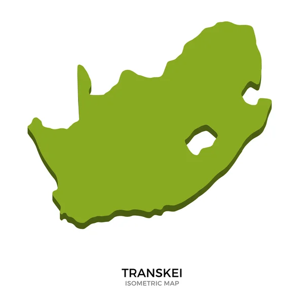 Isometrische kaart van Transkei gedetailleerde vector illustratie — Stockvector