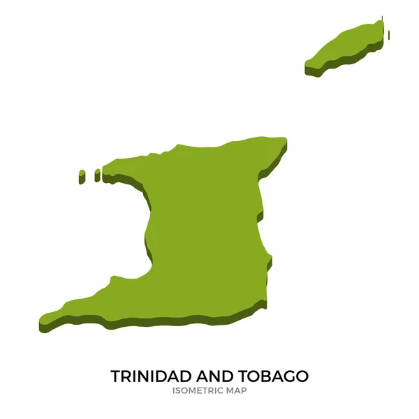 Mapa isométrico de Trinidad y Tobago ilustración vectorial detallada — Archivo Imágenes Vectoriales