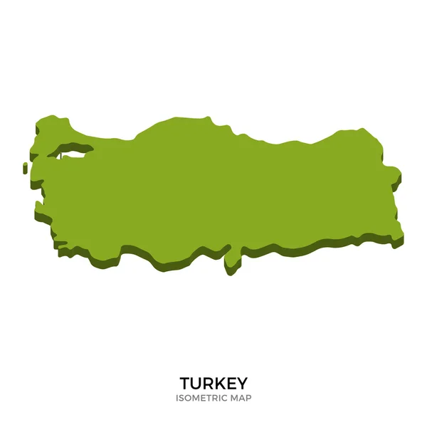 Isometrische Karte der Türkei detaillierte Vektorillustration — Stockvektor