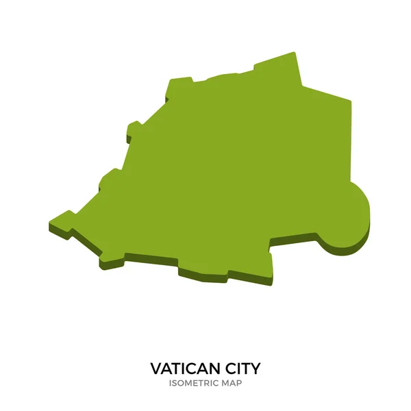 Isometric map of Vatican City detailed vector illustration — Stock Vector