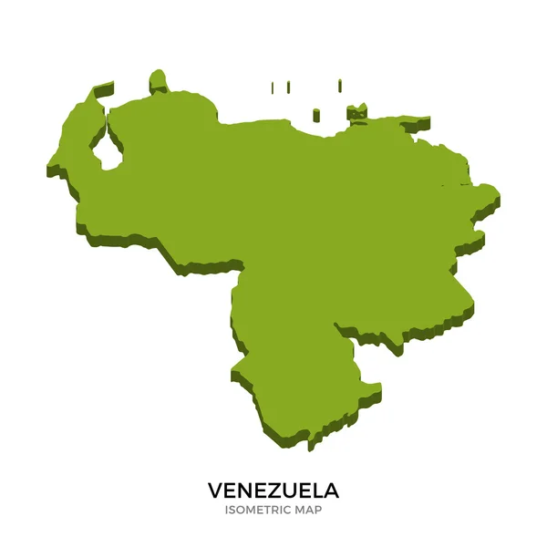 Isometrische kaart van Venezuela gedetailleerde vector illustratie — Stockvector