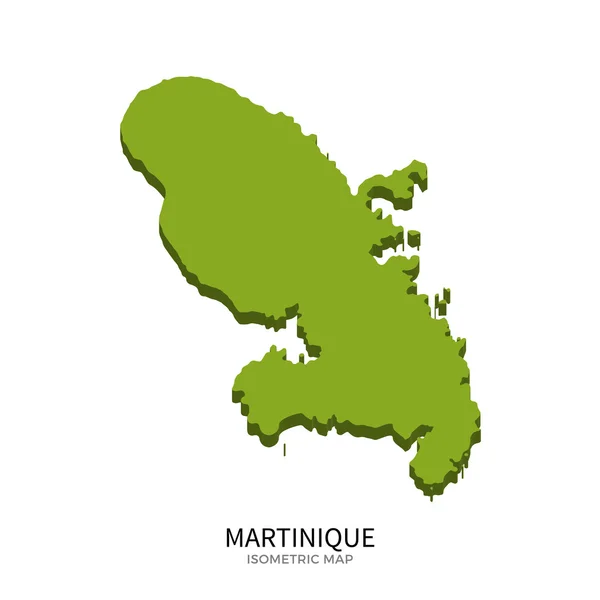 Carte isométrique de la Martinique illustration vectorielle détaillée — Image vectorielle