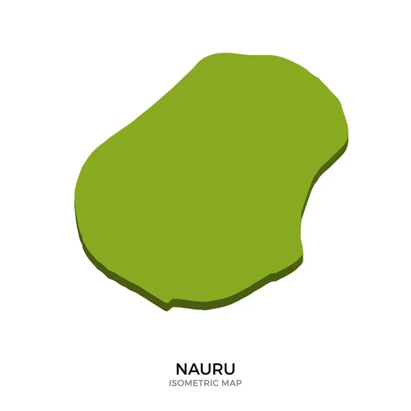 Mapa isométrico de Nauru ilustração vetorial detalhada — Vetor de Stock