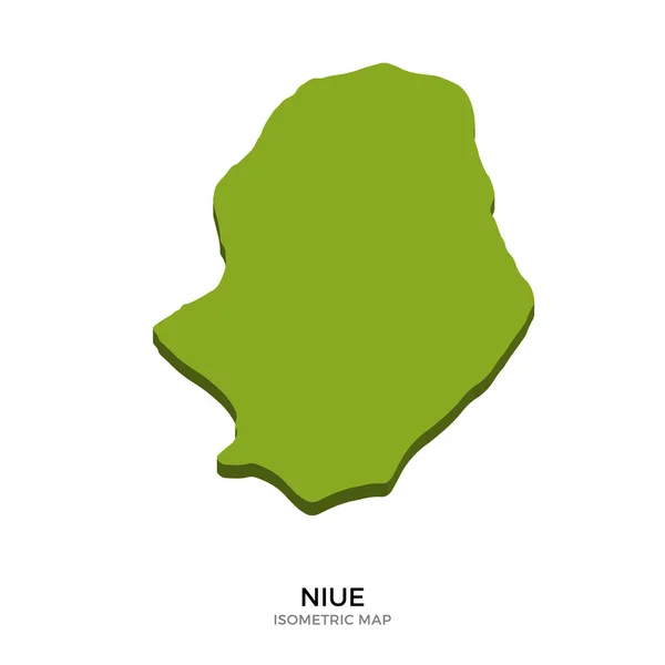 Isometrische kaart van Niue gedetailleerde vector illustratie — Stockvector