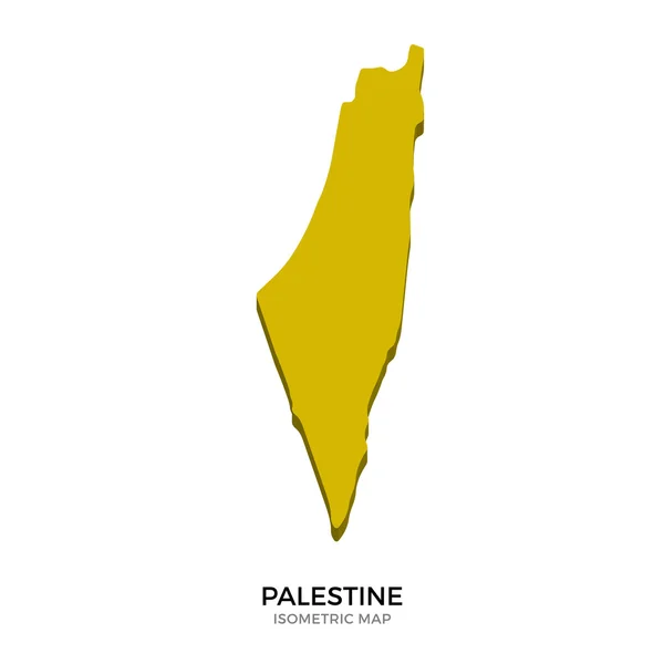 Mapa isométrico de Palestina ilustración vectorial detallada — Vector de stock