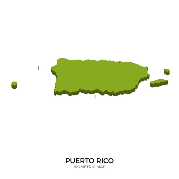 Mapa isométrico de Porto Rico ilustração vetorial detalhada —  Vetores de Stock