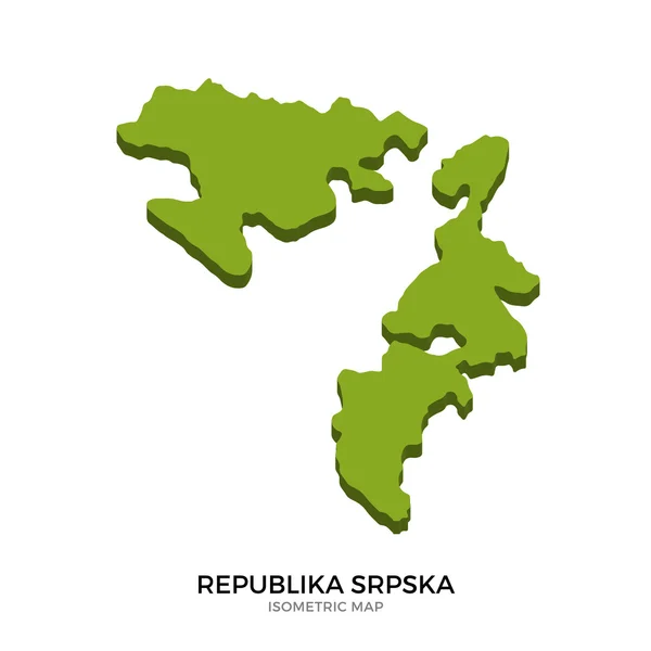 Mapa isométrico de la República Srpska ilustración vectorial detallada — Vector de stock
